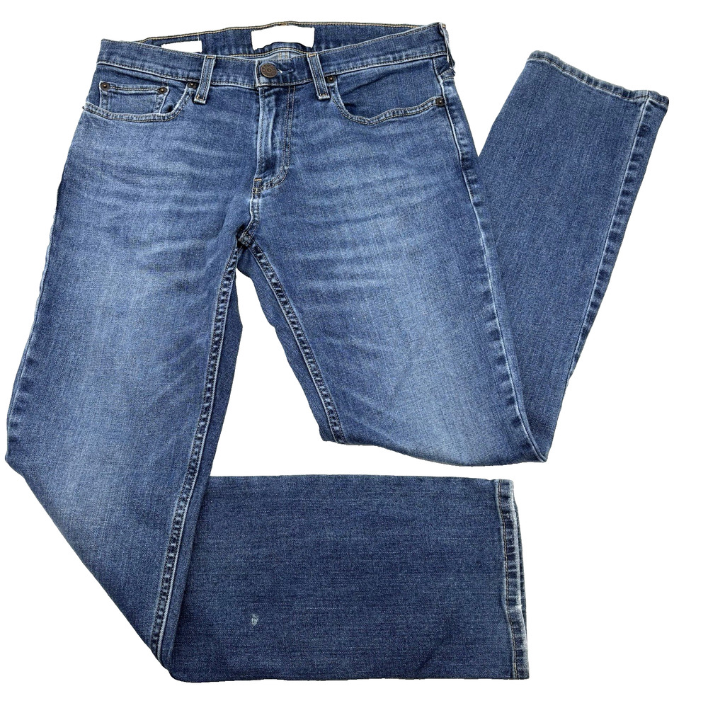 2010 Hollister Slim Straight Epic Flex Med Wash Stretch Jeans 31x32 Fits 31x31